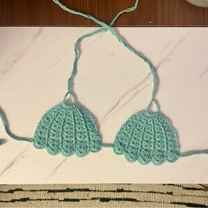 Handmade Crochet Shell Bikini Top